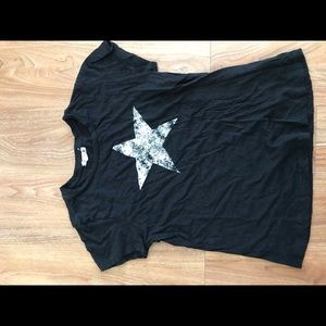 Sundry black with Star short sleeved shirt